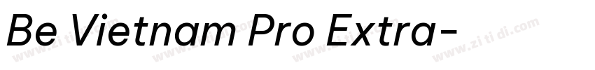 Be Vietnam Pro Extra字体转换